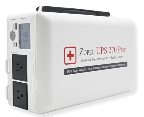 Zopec UPS270 Pure Battery System - Medical Grade - (for Draeger Babyleo, GE Giraffe Omnibed, ATOM Dual-Incu i 100 Incubators, Oscillator 3100B, and more)